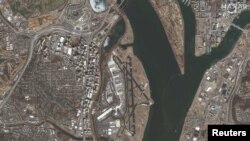 Поисковые операции вблизи Национального аэропорта имени Рональда Рейгана. 30 января 2025 г. (снимок со спутника) 