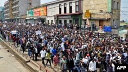 2013年6月2日﹐數千埃塞俄比亞反對派活動人士在首都亞的斯亞貝巴舉行示威，要求改革。