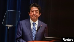 日本首相安倍晉三。 (資料照片)