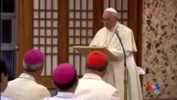 2014-08-17 美國之音視頻新聞: 教宗方濟各呼籲中國與教廷展開對話
