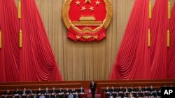 中國全國人大去年在北京人民大會堂開會。（2023年3月13日）