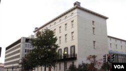 位語華盛頓的美國貿易代表辦公室(美國之音王南拍攝) 