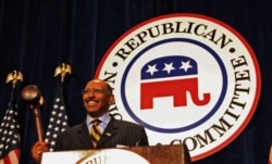 Former Maryland Lt. Gov. Michael Steele after being elected as the first Black Republican National Committee chairman, Jan. 30, 2009, in Washington.