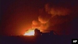 聯軍晚間襲擊活動。(資料圖片)