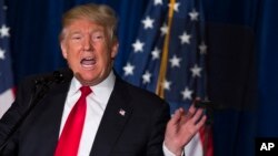 共和黨總統候選人川普4月27日在華盛頓五月花酒店發表了歷時38分鐘的外交政策演講。