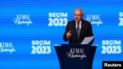 挑戰現任總統埃爾多安的凱末爾·基利達羅格魯在土耳其2023年5月14日大選中獲得近45%的選票。（路透社）