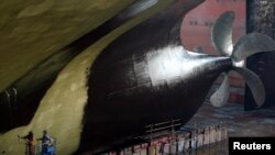 中国船舶重工集团公司在河北省的一个船舶修理与造船基地。（资料照片）