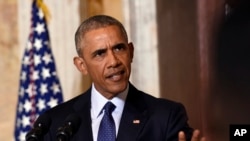 2016年6月14日，美国总统奥巴马发表讲话。