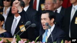 2015年10月10日台灣總統馬英九慶祝雙十國慶時講話。