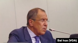 俄羅斯外長拉夫羅夫 (美國之音白樺拍攝)
