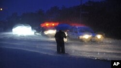 台风侵袭台湾宜兰