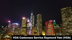 香港夜景 （美國之音任敬揚拍攝）