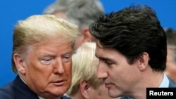 美国总统特朗普与加拿大总理特鲁多（资料照 路透社提供）