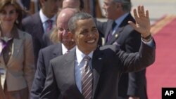 奧巴馬總統抵達智利訪問