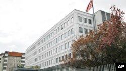 北韓​驻德国大使馆大院内的柏林城市旅馆。（2008年4月3日）