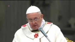 教宗方濟各在梵蒂岡主持聖誕夜彌撒