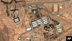 衛星圖像顯示伊朗核設施。