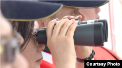 台灣總統蔡英文2017年6月10日視察海巡署（台灣總統府照片） 