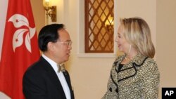 克林頓國務卿會見香港特首曾蔭權