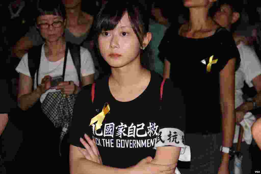 和平佔中運動舉行啟動佔中運動公民抗命集會（美國之音海彥拍攝）