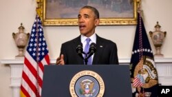 奧巴馬總統1月7日在白宮為伊朗獲釋的美國人表示高興。