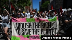 澳大利亞悉尼市一千多人示威，抗議政府的氣候政策（2021年11月6日）