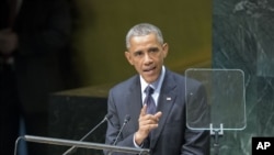 奧巴馬在聯合國氣候峰會上發表講話