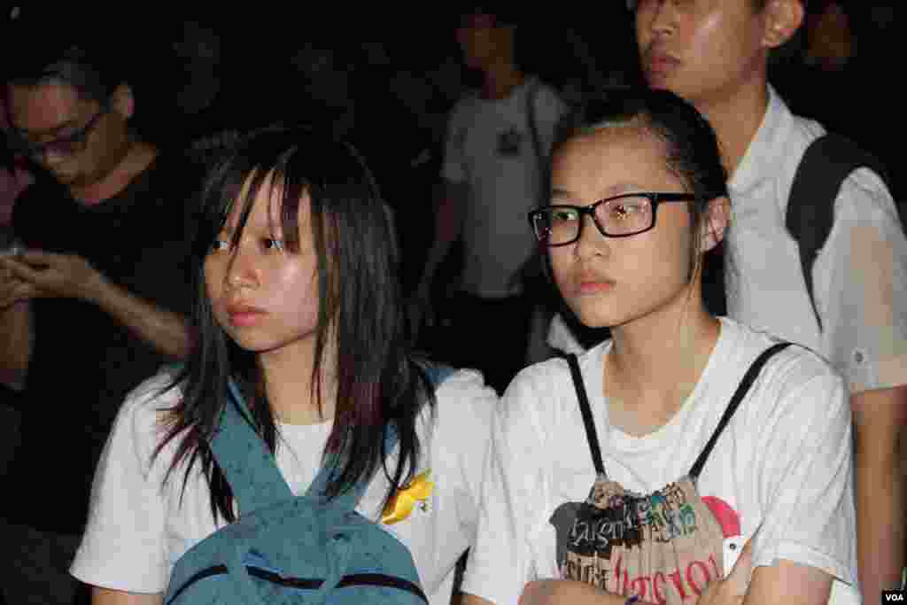 和平佔中運動舉行啟動佔中運動公民抗命集會（美國之音海彥拍攝）