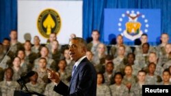 奧巴馬9月17日在佛羅里達向美軍發表演說 