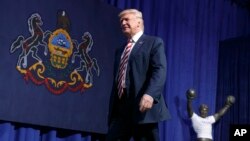 9月22日星期四共和黨總統候選人川普在賓夕法尼亞州進行競選活動。