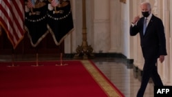 美國總統拜登2021年8月31日在白宮就美軍撤出阿富汗發表講話。