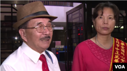 中華愛國同心會創辦人周慶峻（左）、中國民主進步黨台北市議員參選人張秀葉（右）因涉嫌賄選被台北地檢處諭令限制出境（網絡截屏）