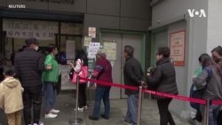 香港新冠疫情嚴峻 市民排隊接種疫苗