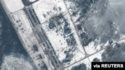 Aвиабазa Зябровка в Беларуси, 10 февраля 2022 г.