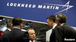 洛克希德馬丁公司在法國巴黎附近布爾熱舉行的世界海防展覽會上的攤位。 （資料圖片）