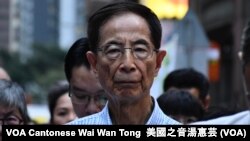 香港民主黨創黨主席與前立法會議員李柱銘 (攝影：美國之音湯惠芸）