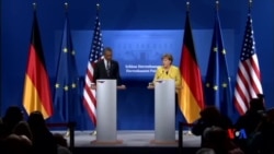 2016-04-24 美國之音視頻新聞: 奧巴馬總統與默克爾總理商討經濟反恐