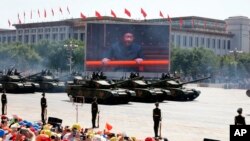 2015年天安門廣場展示坦克。