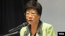 台灣前副總統呂秀蓮 (美國之音張永泰拍攝）