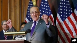 美國參議院民主黨領袖查克‧舒默 (資料圖片)