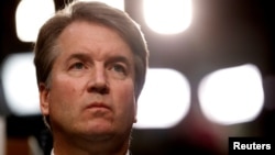 最高法院法官提名人卡瓦诺2018年9月4日在参议院司法委员会的听证会上