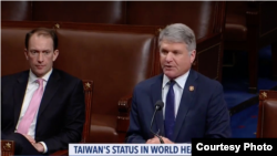 麦考尔议员发言支持恢复台湾世卫组织观察员资格（众议院视频截图 2019年1月22日）