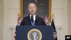 美國總統拜登2024年2月13日發表有關對烏克蘭、以色列和台灣的援助計劃的演講。
