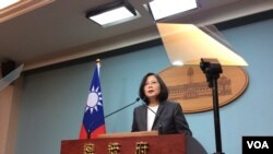 台灣總統蔡英文（美國之音記者申華 拍攝）