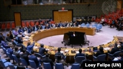 联合国安理会就中东(也门)局势举行会议。(2025年11月17日)