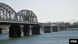 鸭绿江断桥（美国之音张楠拍摄）