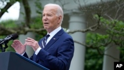 美國總統拜登2024年5月14日在白宮宣布對華加徵關稅。