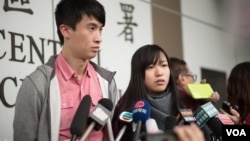 香港青年新政前立法會議員梁頌恆及游蕙禎。(照片由青年新政提供)