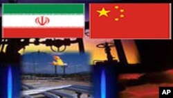 中國是伊朗石油最大買主 圖中乃伊中兩國國旗