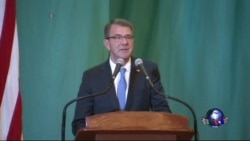 美防长赴南中国海视察美军航母